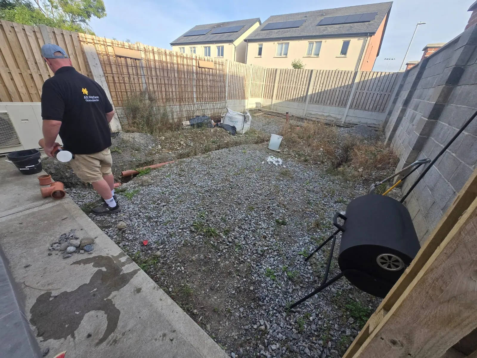 Porcelain Patio Installation project by Allsurface Groundworks in County Laois