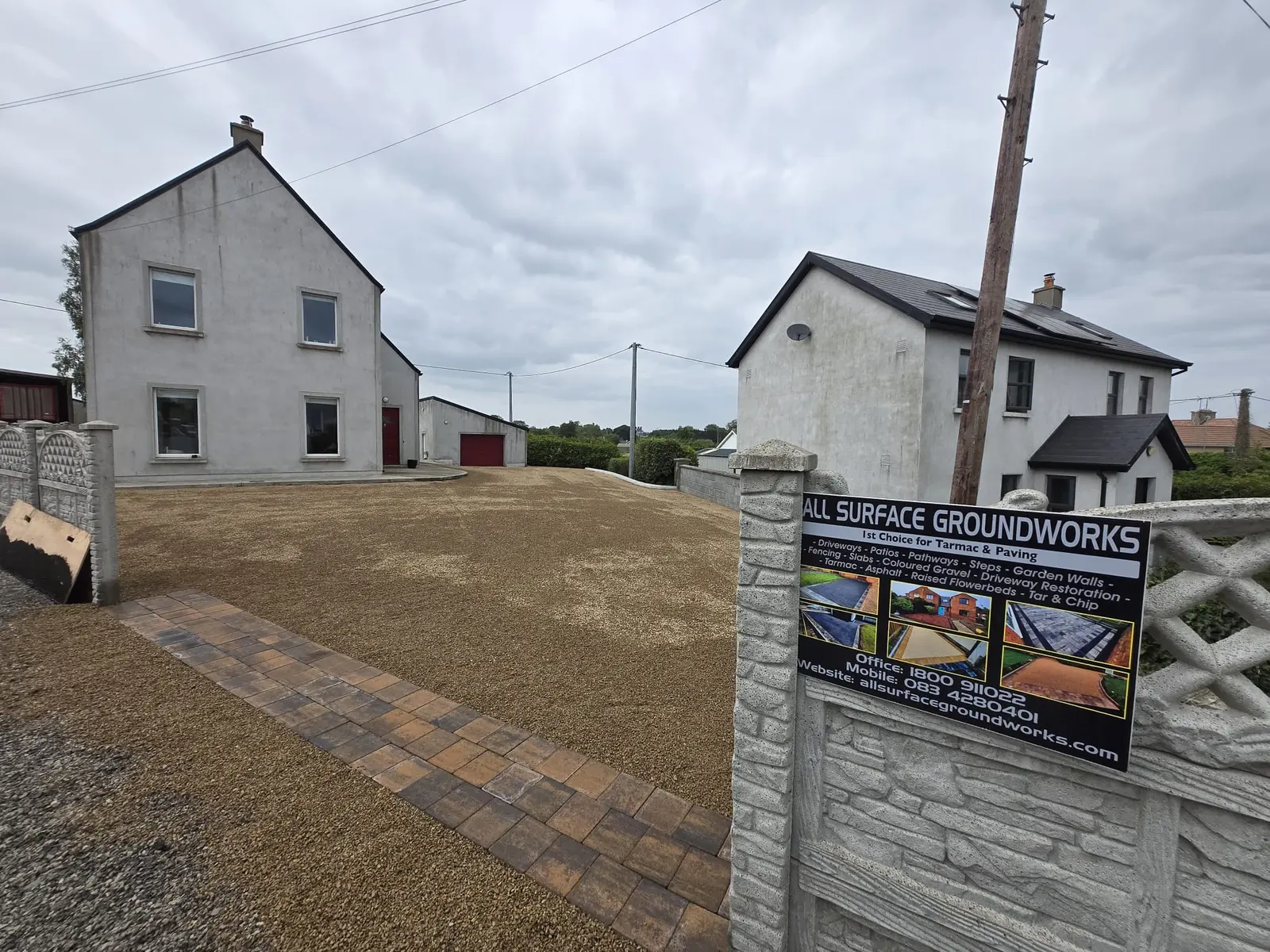 Tar & Chip Entrance project by Allsurface Groundworks in County Laois
