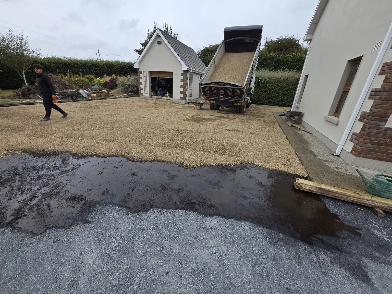 Tar & Chip Installation project by Allsurface Groundworks in County Laois