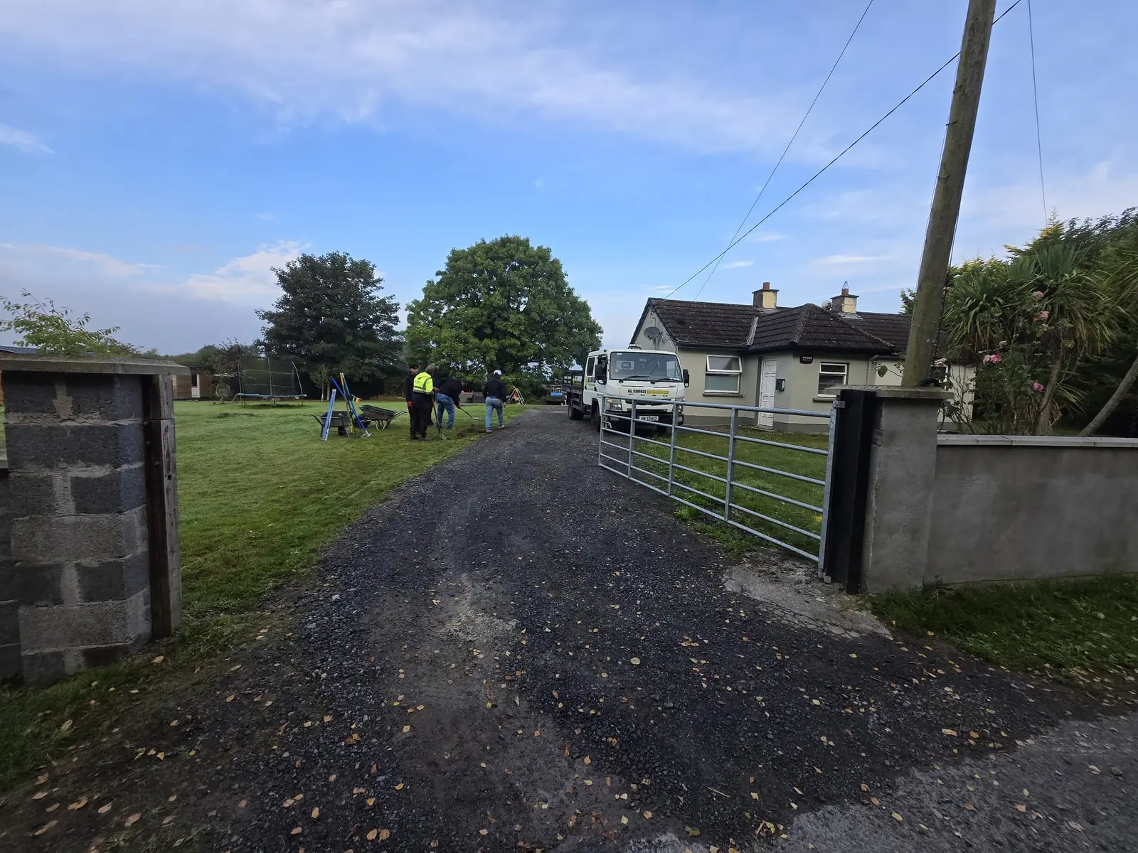 Long Tar & Chip Drive project by Allsurface Groundworks in County Laois